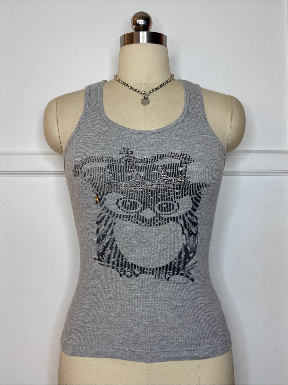 Grey owl tank top
